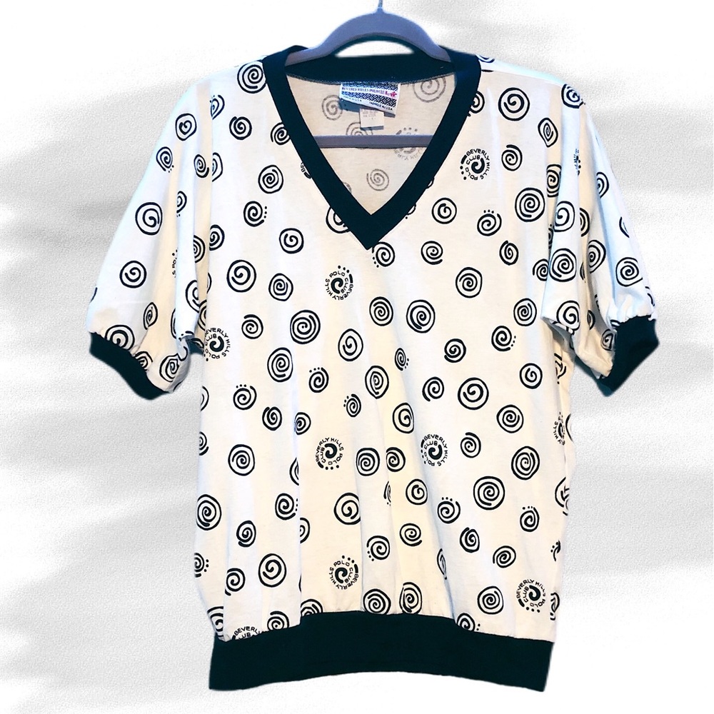 RARE vintage Beverly Hills polo club all over print shirt